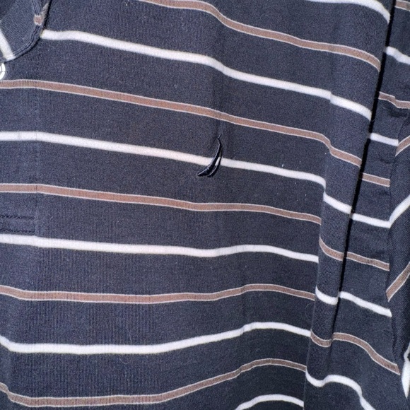 Nautica Men’s Striped Polo Size XXL Mercerized Pima Cotton - Picture 2 of 5
